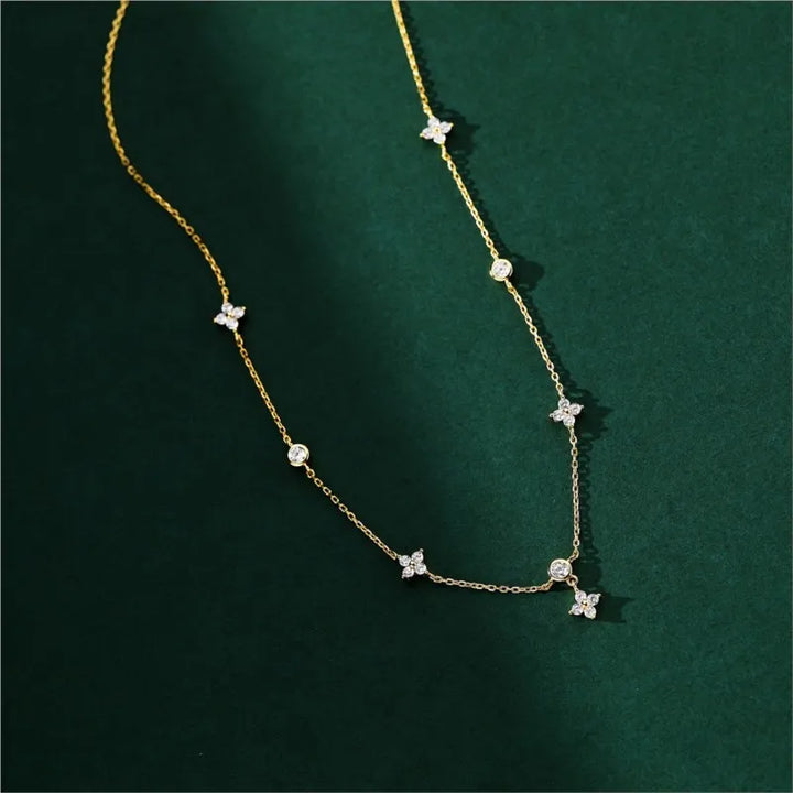 Four-leaf Flower Chain Necklace