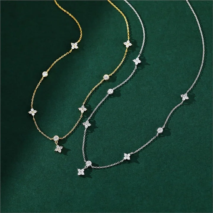 Four-leaf Flower Chain Necklace