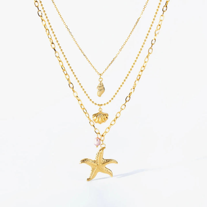 Starfish 3-Piece Necklace Set