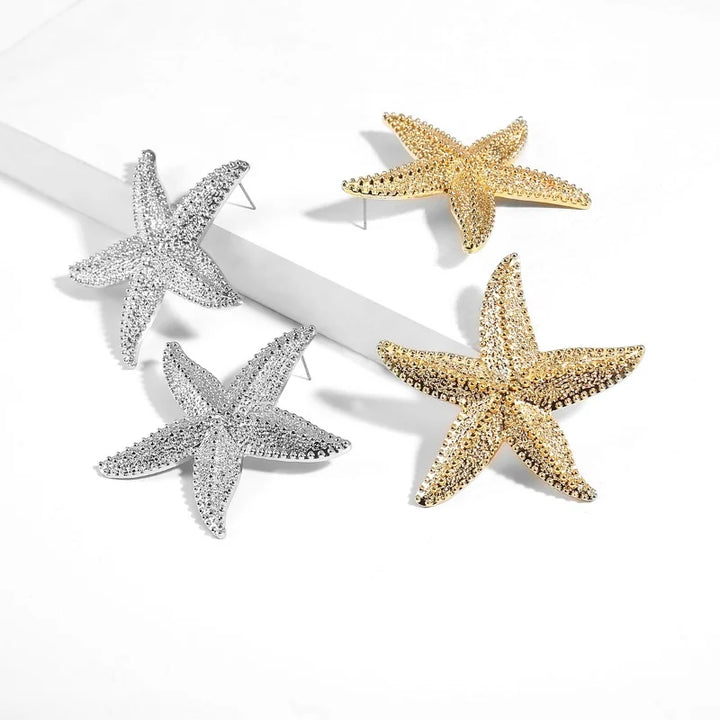 Gold Starfish Earrings