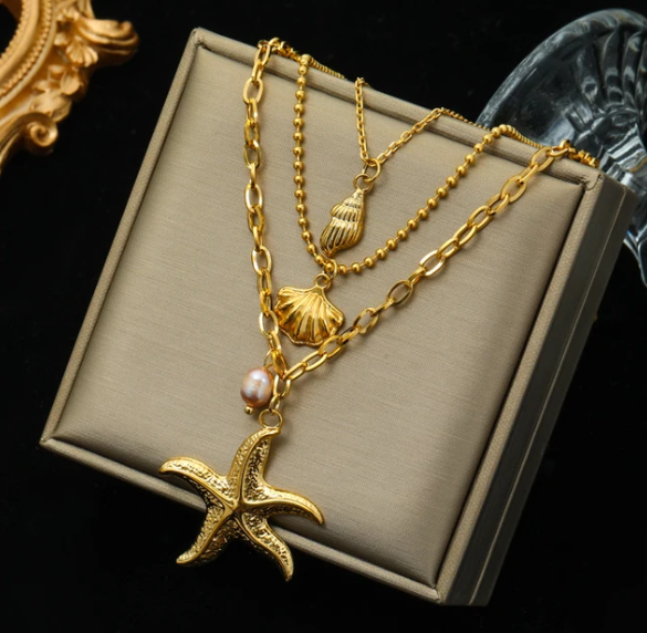 Starfish 3-Piece Necklace Set