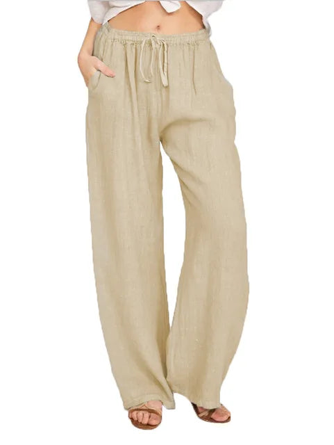 Solid Wide Leg Pants